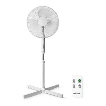 Staande Ventilator 40W/230V wit + afstandsbediening