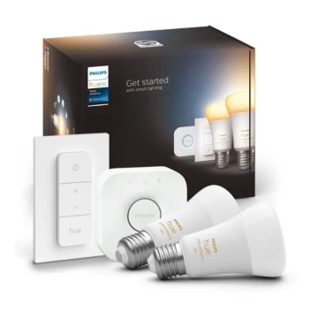 Starters Pakket Philips Hue WHITE AMBIANCE 2xE27/8W/230V + verbindingsapparaat