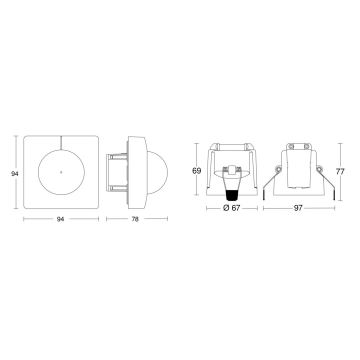 Steinel 079673 - Bewegingssensor IS 345 COM1 230V wit