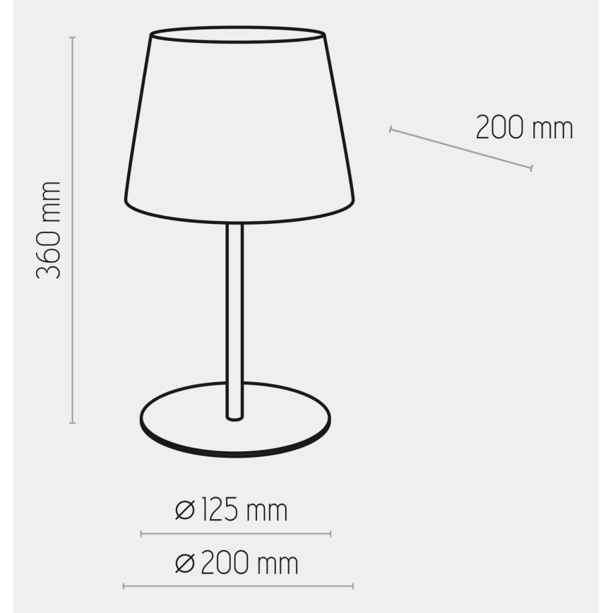 Tafel Lamp MAJA 1xE27/15W/230V zwart