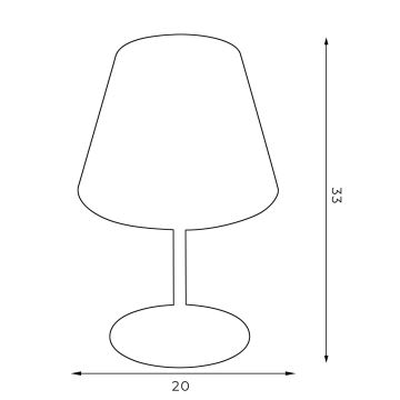 Tafellamp ARDEN 1xE27/60W/230V diameter 20 cm wit