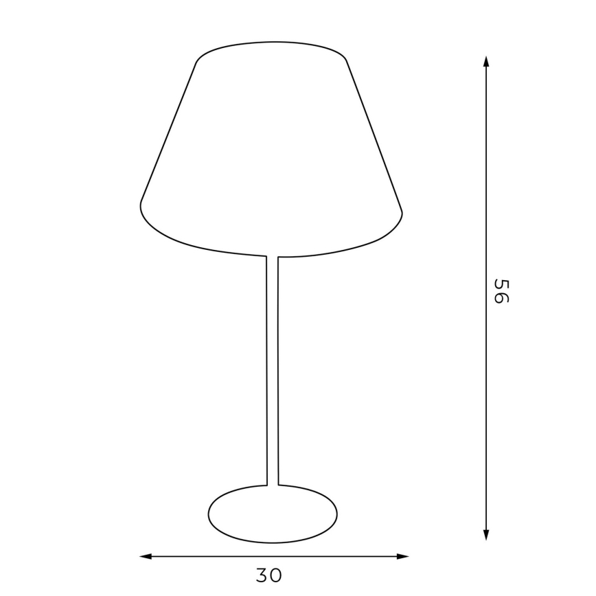 Tafellamp ARDEN 1xE27/60W/230V diameter 30 cm zwart/wit