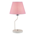 Tafellamp YORK 1xE14/60W/230V roze/wit