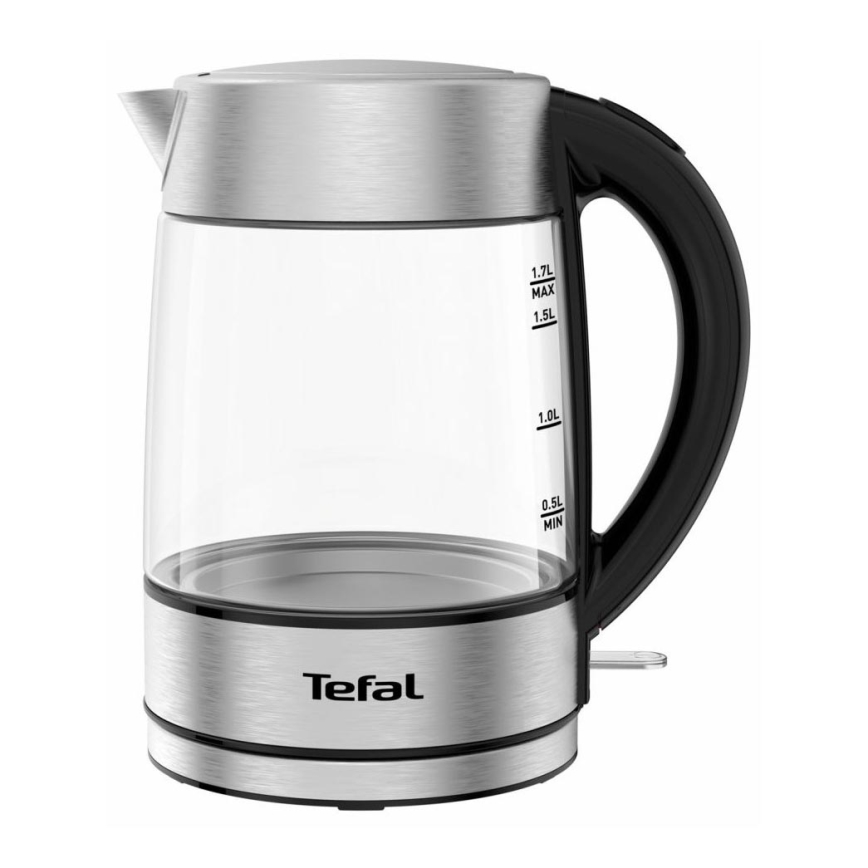 Tefal - Ketel GLASS 1,7 l  2200W/230V chroom