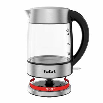 Tefal - Ketel GLASS 1,7 l  2200W/230V chroom