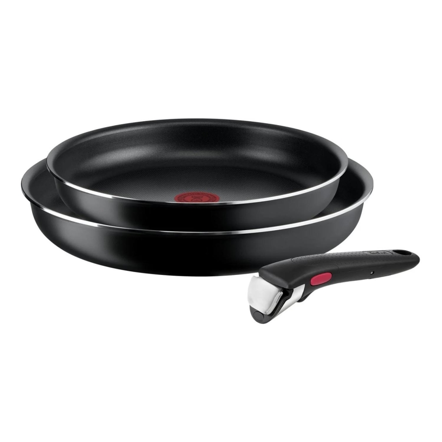 Tefal - Set pannen 3 st. INGENIO EASY COOK & CLEAN BLACK