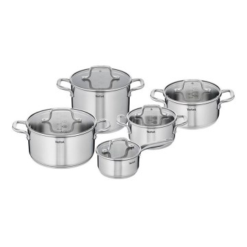 Tefal - Set potten 10 st. VIRTUOSO roestvrij