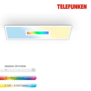 Telefunken 319206TF - RGBW dimbare plafondlamp LED/22W/230V  2700-6500K wit + afstandsbediening