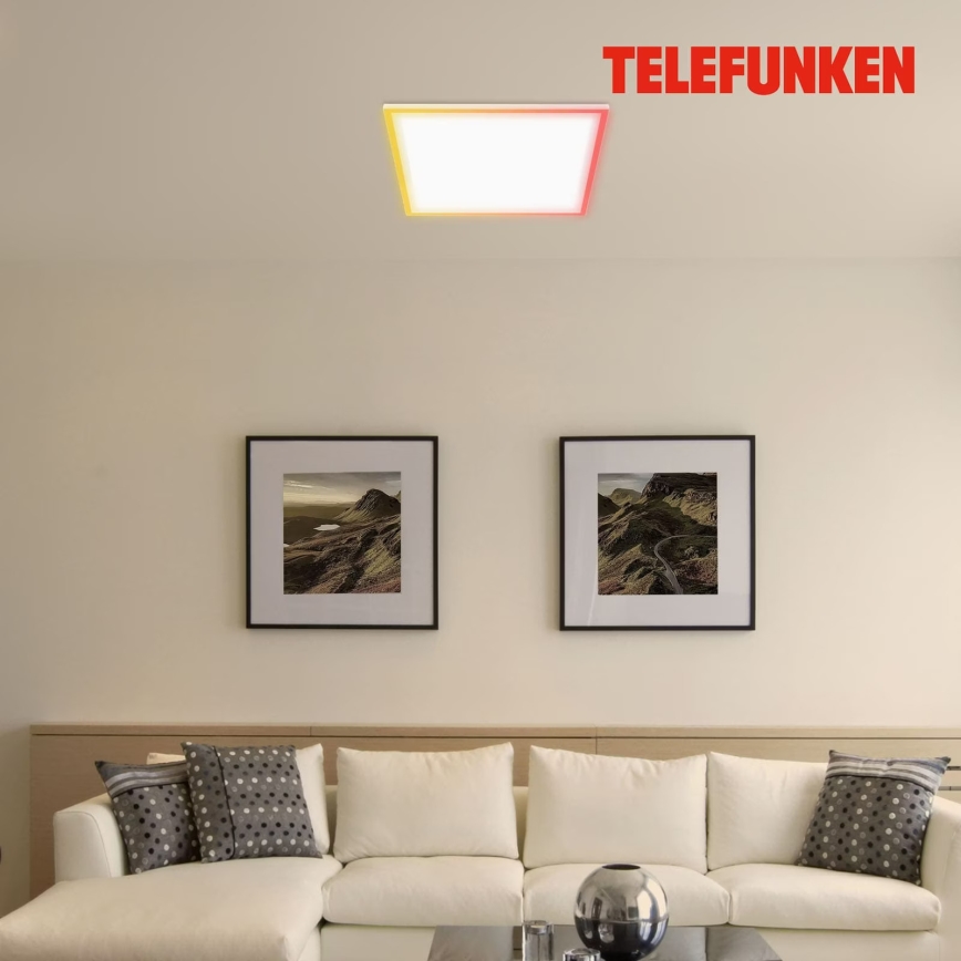 Telefunken 321206TF - LED RGBW Dimbare plafondlamp LED/18W/230V 3000-6500K + afstandsbediening