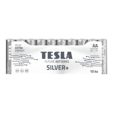Tesla Batteries - 10 st. Alkaline batterij AA SILVER+ 1,5V 2900 mAh