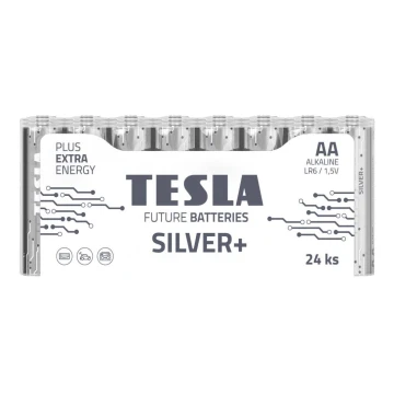 Tesla Batteries - 24 st. Alkaline batterij AA SILVER+ 1,5V 2900 mAh