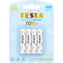 Tesla Batteries - 4 st. Alkaline batterij AAA TOYS+ 1,5V 1300 mAh