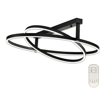 Top Light - Dimbare LED bevestigde hanglamp SATURN 2xLED/25W/230V zwart + afstandsbediening