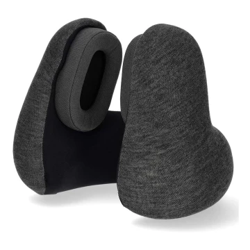 Travel pillow met inbouw draadloze headphones grijs