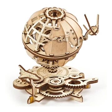 Ugears - 3D houten mechanische puzzel Wereldbol