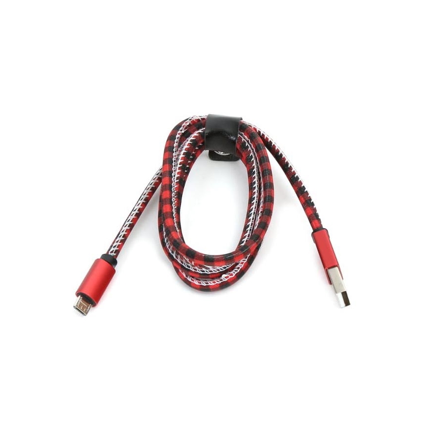 USB kabel USB A / Micro USB Verbinding 1m rood