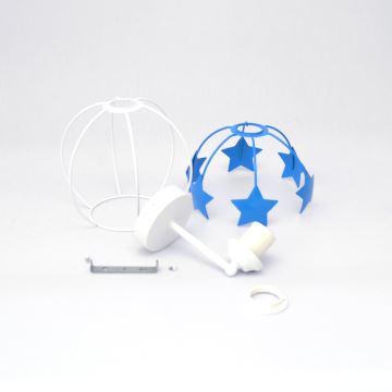 Wand lamp voor kinderen STARS 1xE27/15W/230V blauw/wit