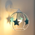 Wand lamp voor kinderen STARS 1xE27/15W/230V turquoise/wit