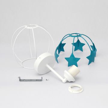 Wand lamp voor kinderen STARS 1xE27/15W/230V turquoise/wit