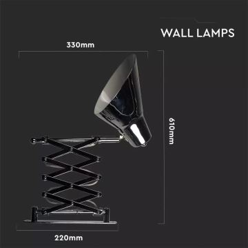 Wandlamp 1xE27/60W/230V