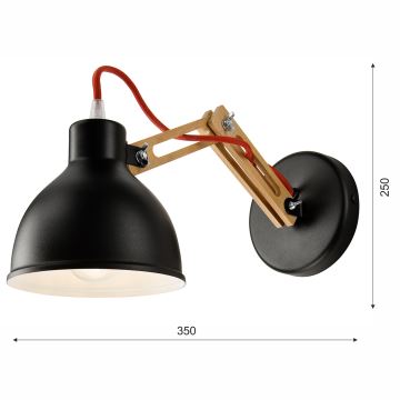 Wandlamp MARCELLO 1xE27/60W/230V beuken - FSC gecertificeerd