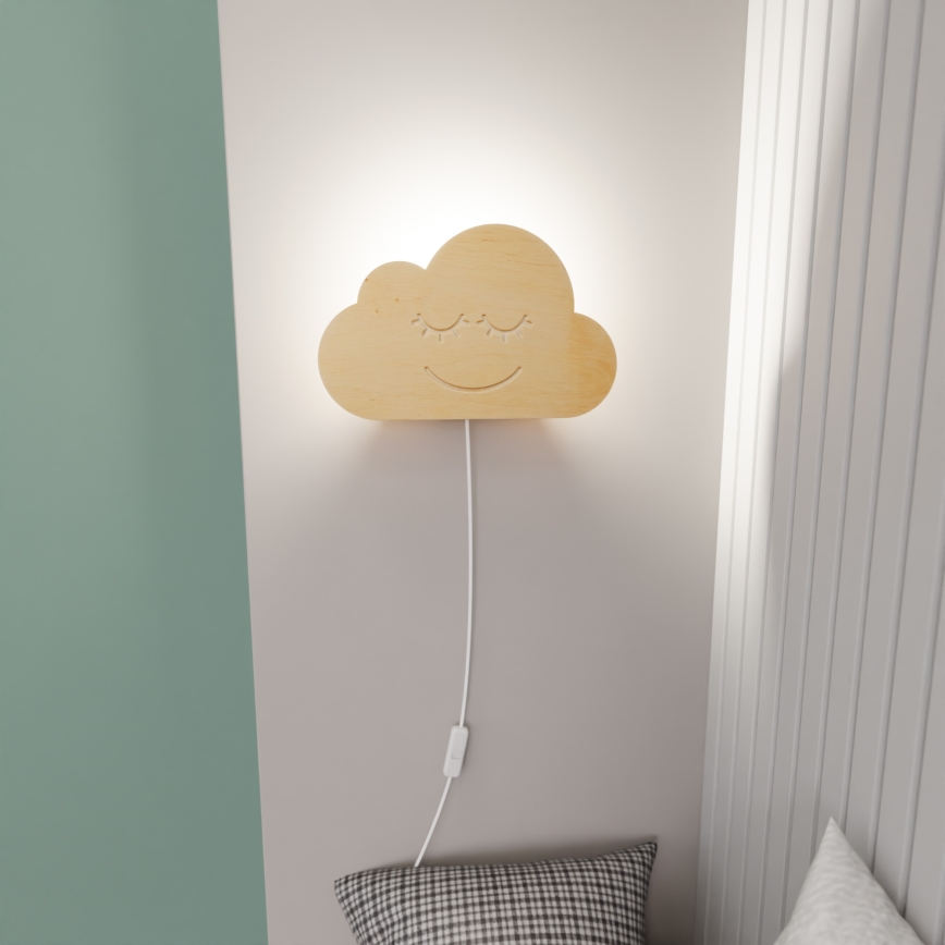 Wandlamp voor kinderen CLOUD 1xE14/10W/230V wolk