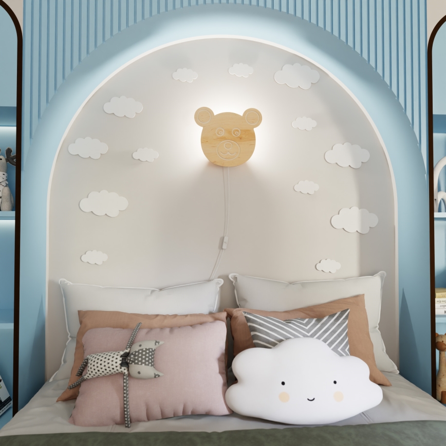 Wandlamp voor kinderen TED 1xE14/10W/230V beer