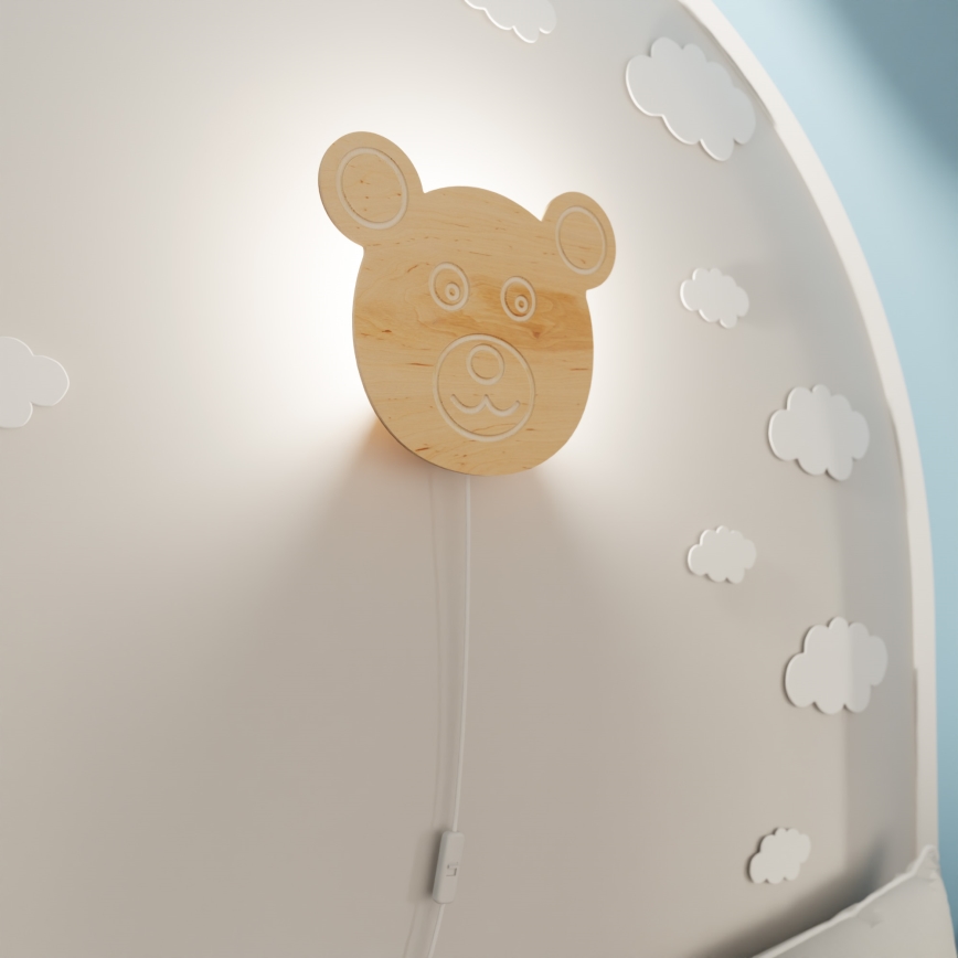 Wandlamp voor kinderen TED 1xE14/10W/230V beer