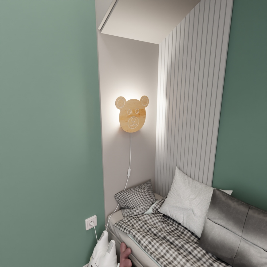 Wandlamp voor kinderen TED 1xE14/10W/230V beer