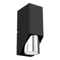 Wandlamp WALL 1xGU10/8W/230V zwart/glanzend chroom 