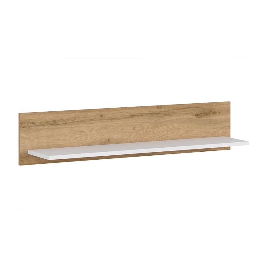 Wandplank DAMINO 21x100 cm bruin/wit