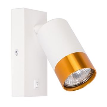 Wandspot 1xGU10/35W/230V wit/goud