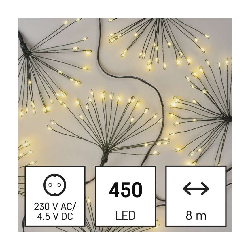 Warm wit LED kerstketting 450x LED / 11m