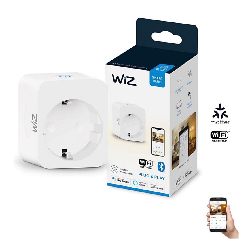 WiZ - Slim Stopcontact F 2300W + stroom meter Wi-Fi