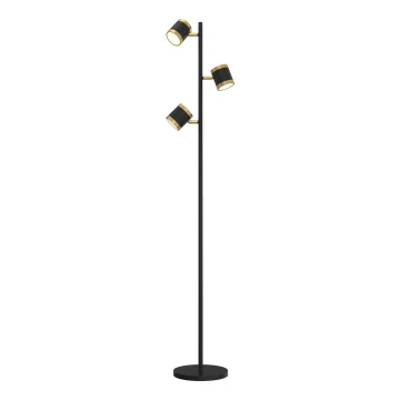 Wofi 3003-304S - Dimbare LED Staande lamp TOULOUSE LED/21W/230V zwart/goud