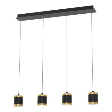 Wofi 7003-404 - Dimbare LED hanglamp aan een koord TOULOUSE LED/34W/230V zwart/goud