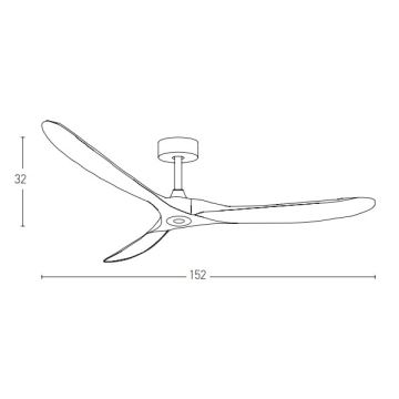 Zambelis 20259 - Plafondventilator + afstandsbediening