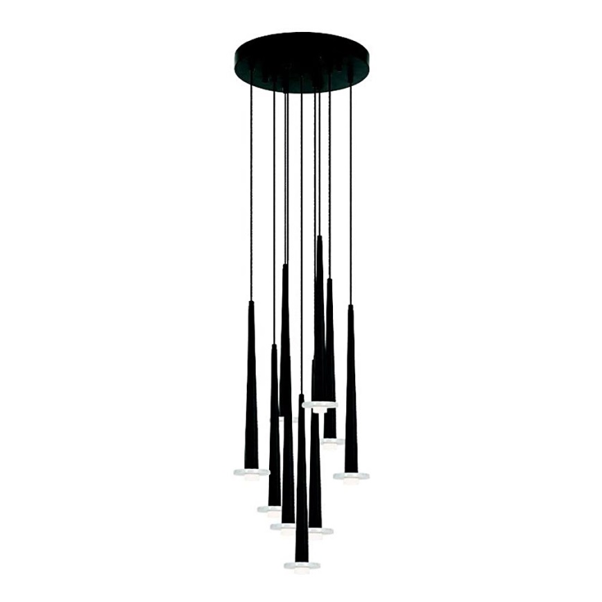 Zambelis 22113 - Dimbare LED hanglamp aan een koord 9xLED/3W/230V CRI90 zwart