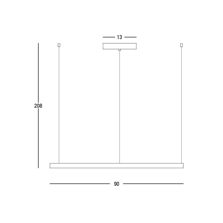 Zambelis 23034 - Dimbare LED hanglamp aan een koord LED/45W/230V 3000K diameter 90 cm goud