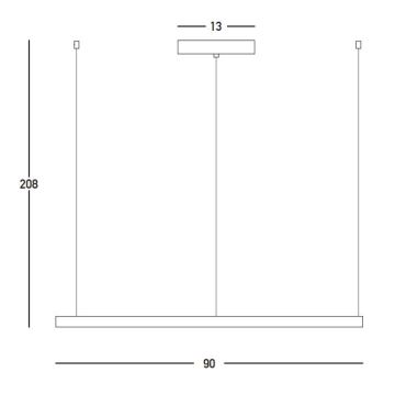 Zambelis 23035 - Dimbare LED hanglamp aan een koord LED/45W/230V 3000K diameter 90 cm zwart