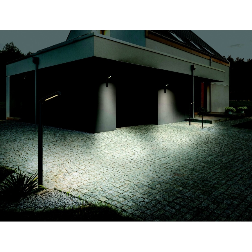 Zambelis E205 - LED Wandlamp voor buiten LED/10W/230V IP54 antraciet