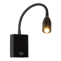 Zambelis H32 - LED Flexibel klein lamp LED/3W/230V zwart
