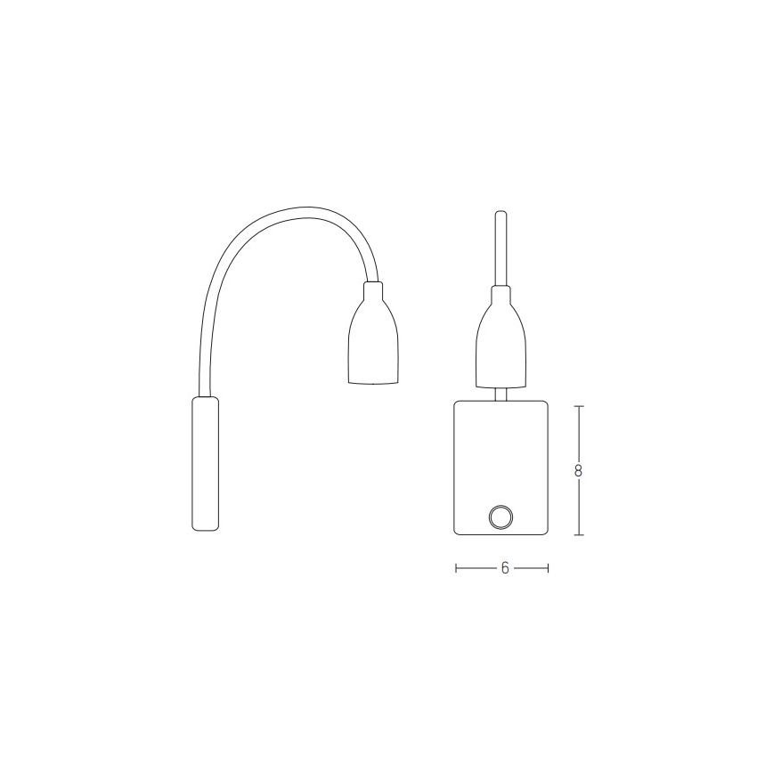 Zambelis H33 - LED Flexibel klein lamp LED/3W/230V wit