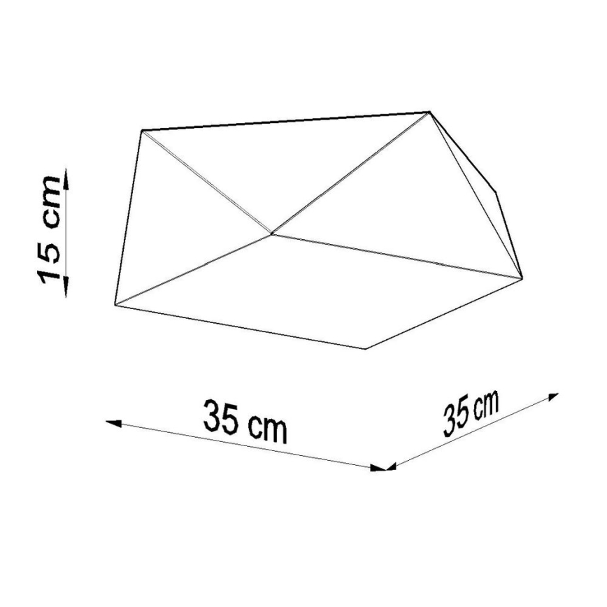 Zilveren plafondlamp HEXA 2x E27 / 60W / 230V