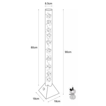 Zuma Line - LED RGB Oplaadbaar Staande lamp LED/3,6W/5V