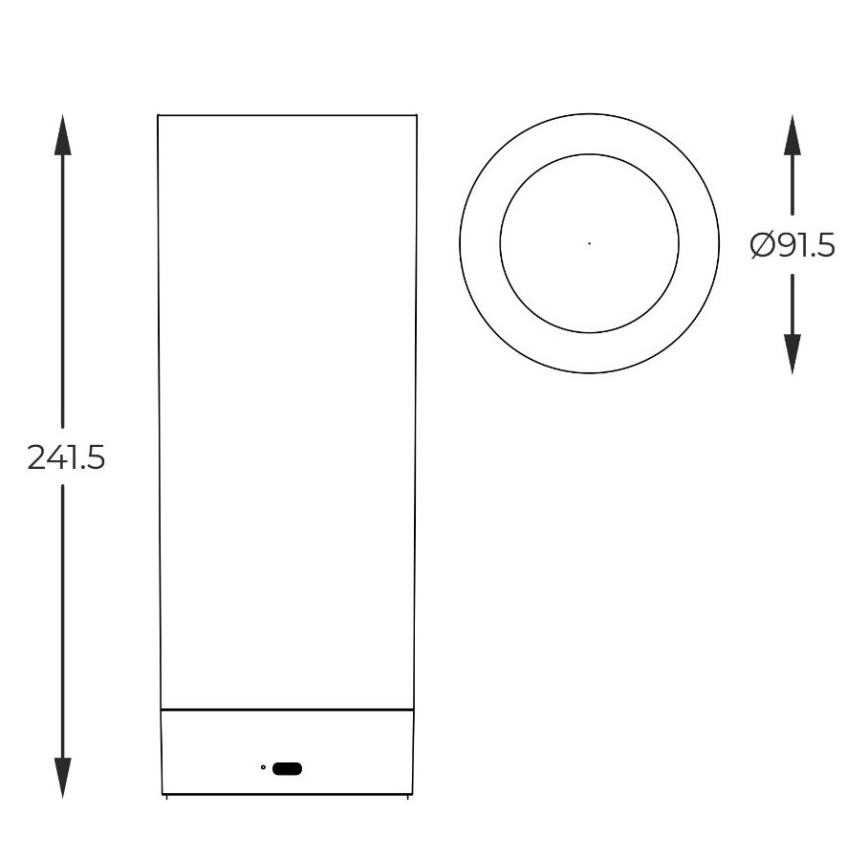 Zuma Line - LED Dimbare oplaadbare tafellamp LED/1,2W/230V grijs IP54