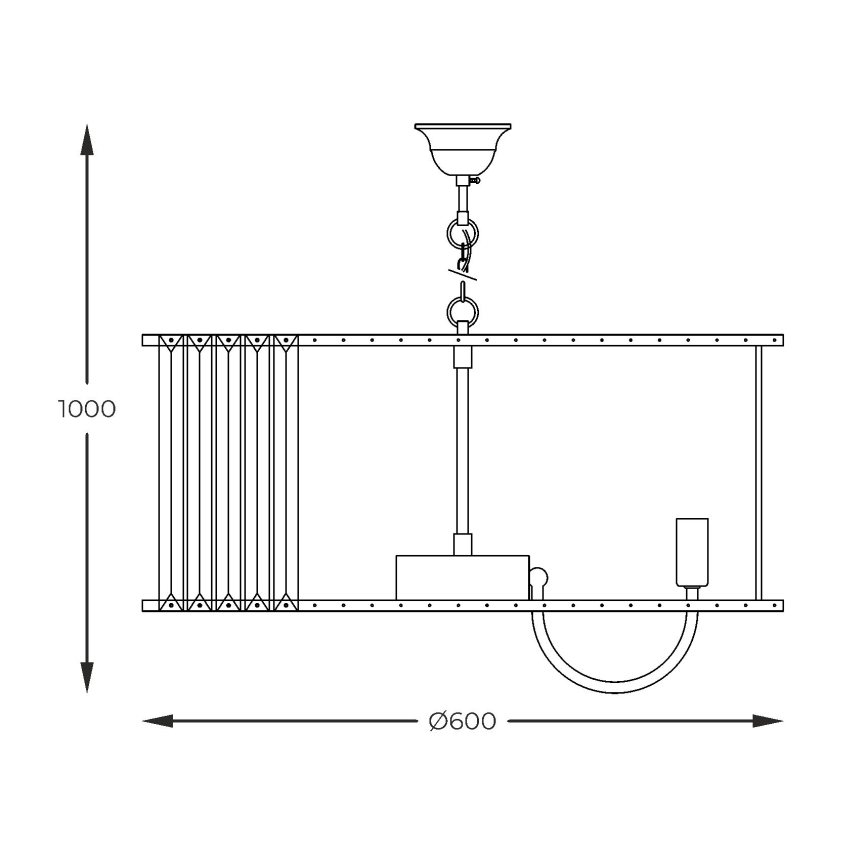 Zuma Line - Hanglamp aan een ketting 10xE14/40W/230V goud