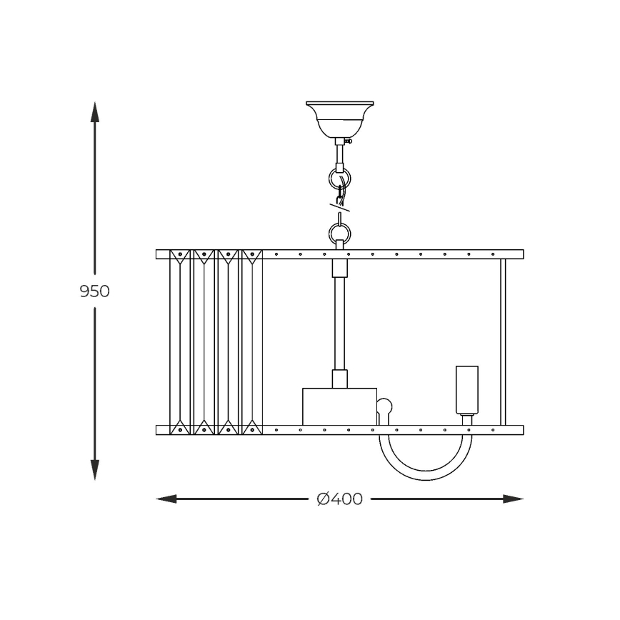 Zuma Line - Hanglamp aan een ketting 6xE14/40W/230V goud