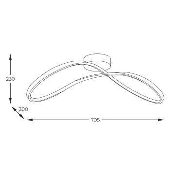 Zuma Line - LED Bevestigde Hanglamp LED/45W/230V 3000/4000/6000K zwart