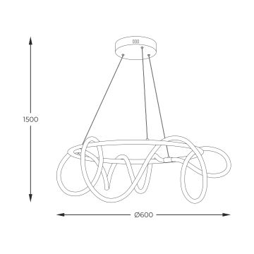 Zuma Line - LED Hanglamp aan een koord LED/58W/230V 3000/4000/6000K goud